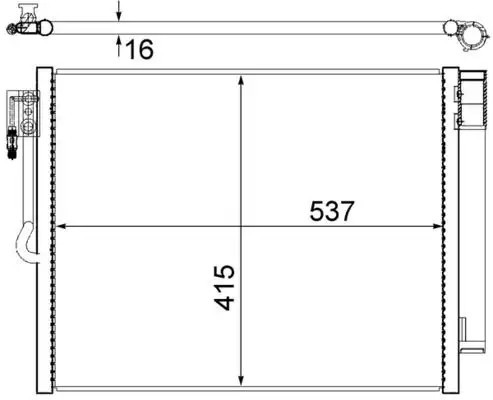 MAHLE Opel Vauxhall Meriva B Klima Radyatörü 497x411x16 mm