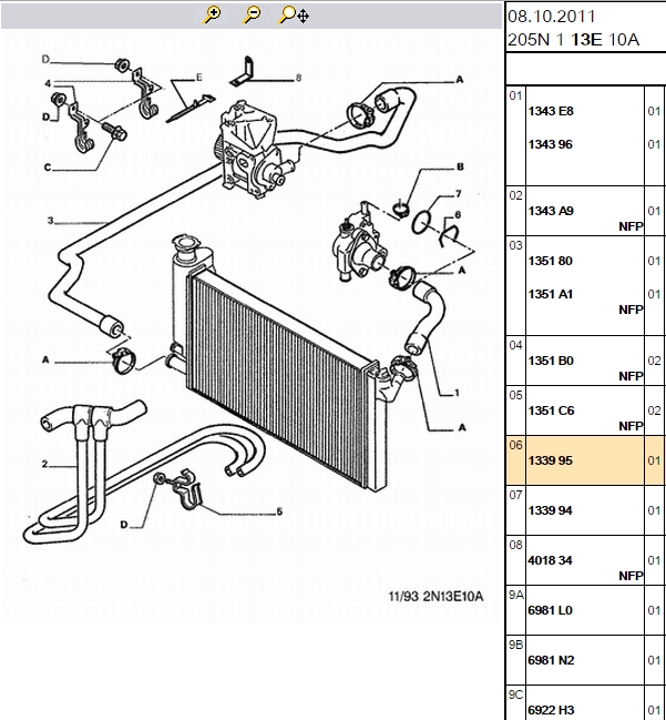 PSA Motor Su Kutusu Contası XU10J4R 306/406/607/806