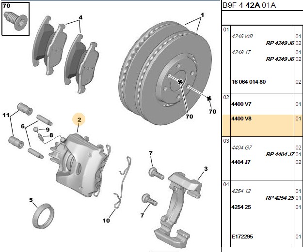 FEBI Peugeot 5008 ve Citroen C4 1.6 Hdi Ön Aksın Sağ Fren Kaliperi 1 Piston