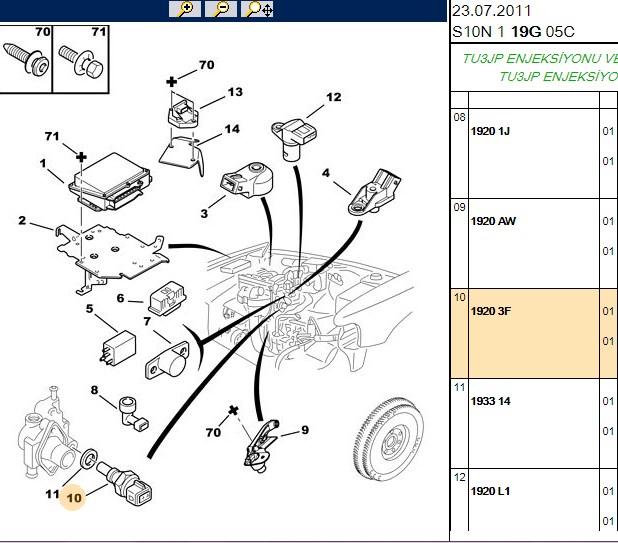 DELPHI Su Sıcaklık Sensörü (Citroën Berlingo 02-, Saxo 96-, Peugeot P106 97-, P306 93-)