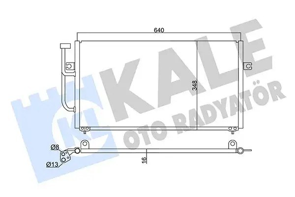 KALE Volvo S40 2.0 Volvo S40 1.8 Mitsubishi Carisma 1.9 Volvo S40 1.6 Ön Klima Radyatörü 610x347.8x16 mm Kurutucusuz Alüminyum