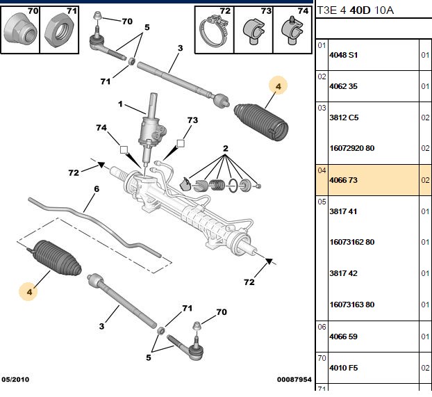 Direksiyon Korusu Sağ-Sol (Ø17 mm) (PP206, P307, I-II-III, CC4)