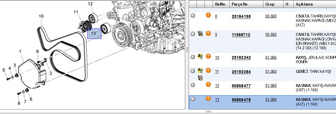 ABA Chevrolet Cruze 2.0 Cdi Alternatör Gergi Rulmanı 32 mm