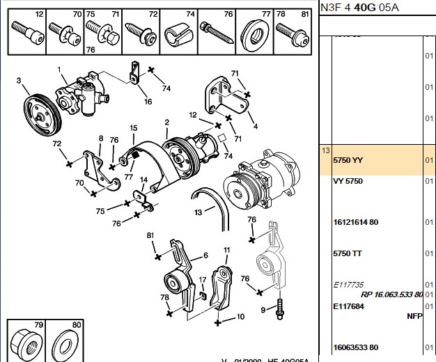 ABA Kayış Alternatör (V) (Renault Laguna I, Megane 20 8V 99, Citroen, Peugeot, Seat)