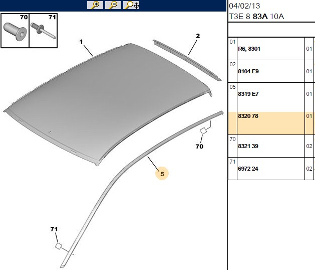 BİTAPART Tavan Çıtasi Sağ Peugeot P206 GTI