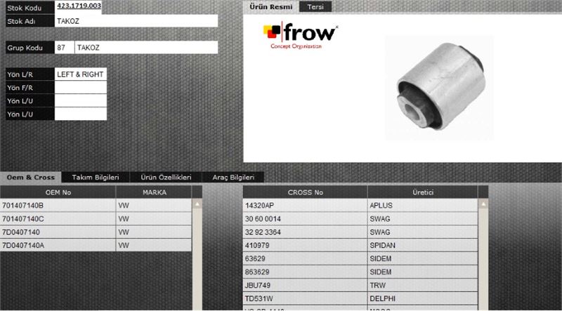 Frow Volkswagen Transporter T4 - T5 - T6 Ön Salıncak Burcu