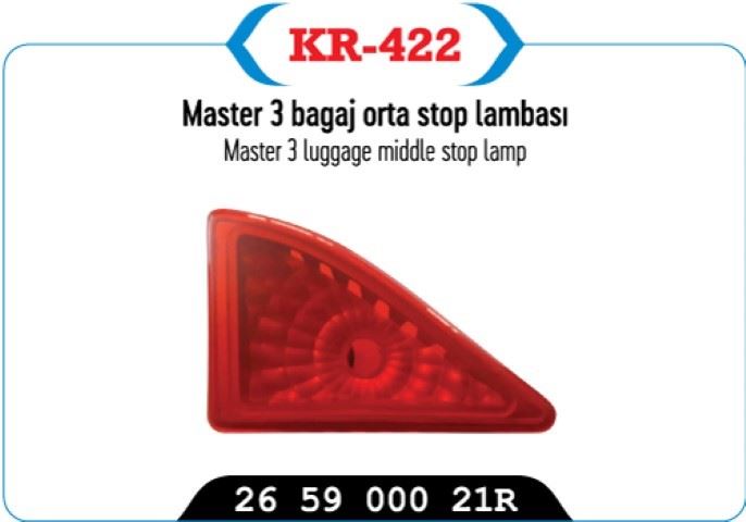 Bagaj Ortası Üçüncü Stop Lambası (Renault Master III 08-)