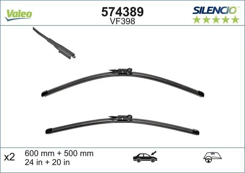 VALEO BMW 320i ve Renault Koleos 2.0 dCi Ön Silecek Süpürgesi 600+475 mm