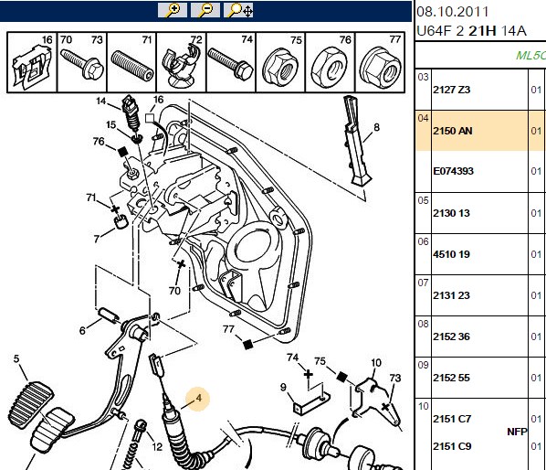 Cavo Debriyaj Teli 806/Expert Otomatik Ayarlı 2,0HDI (DWB10BTED)