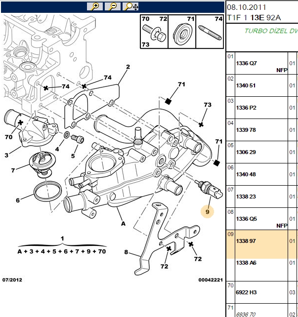 VALEO Peugeot 106 ve Citroen C3 1.6 Hararet Müşürü 12x1.5