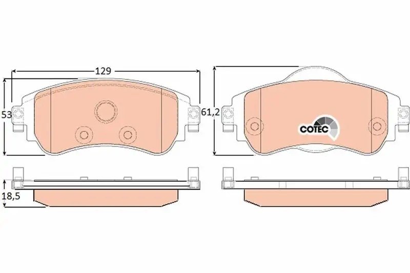 TRW Citroen C4 II ve DS4 Ön Fren Balatası 129 mm
