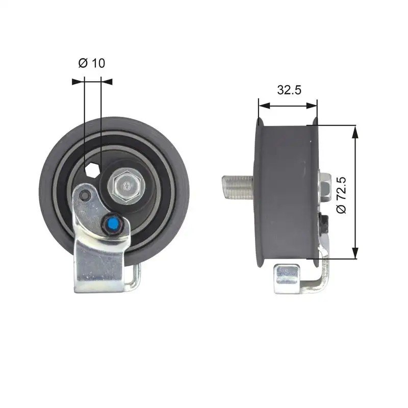 GATES Volkswagen Passat B5.5 ve Audi A4/A6 1.8T Triger Gergi Rulmanı 10x72,5x32,5 mm