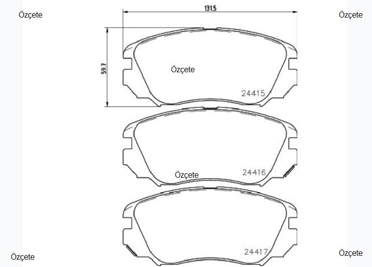 FROW Opel Insignia A 1.6, 2.0 Cdti Ön Fren Balatası 131 mm