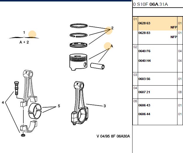PISTON 78.50 mm (STD) PEUGEOT 106 206 306 307 1.6 8V 93- TU5JP