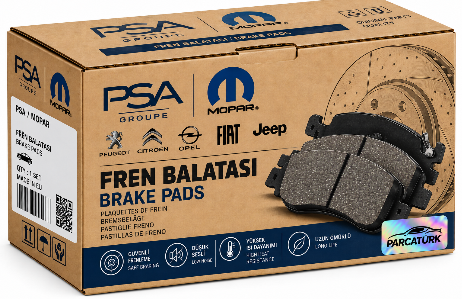 Fren Balatası Ön (144 mm) (PSA)