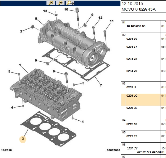 SILINDIR KAPAK CONTASI (082 mm 1D) FIAT ALBEA DOBLO LINEA FIORINO 13 JTD (EURO 5) OPEL  ASTRA G-H CORSA C-D 13 CDTI 02- PEUGEOT BIPPER 13 HDI  10- F13DTE Z13DTH Y13DT Z13DT Z13DTH Z13DTJ A13DTC Z13DTJ A13DTE A13DTR Z13DT (EURO 4-5-6)