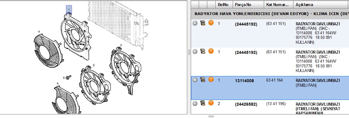 KLIMA FAN DAVLUMBAZI OPEL CORSA C (6341164) (TEDARİK DISI)