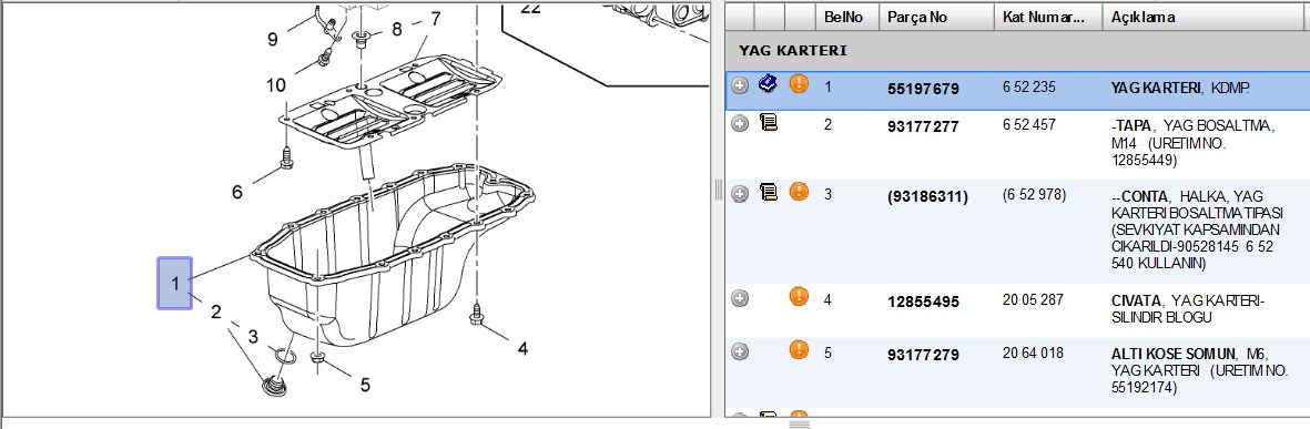 YAG KARTERI (SENSORSUZ) OPEL CORSA D Z13DT (652235)