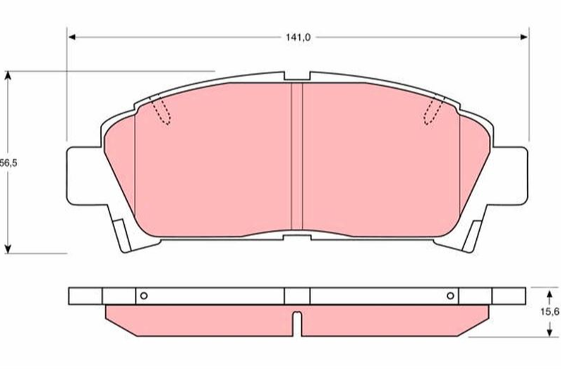 Trw Fren Balatası Ön (141 mm) (Toyota Avensis 1.8, 2.0 97-)