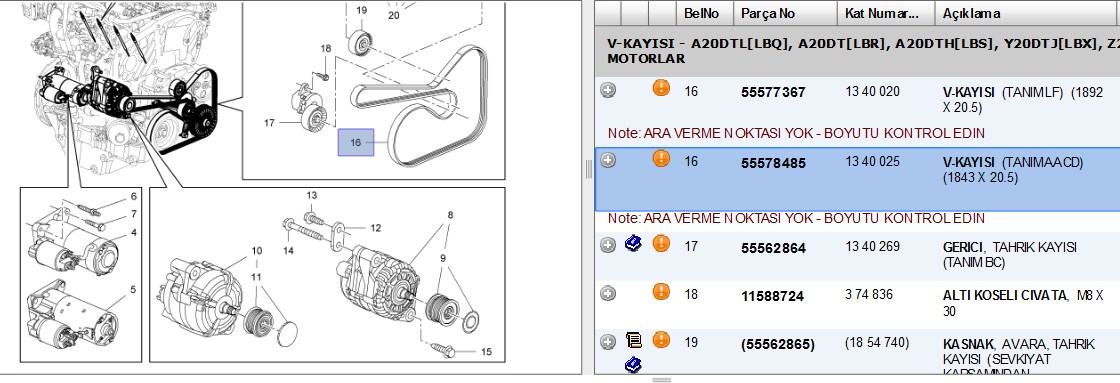 V KAYIŞI 6PK1843 ASTRA J CASCADA ZAFİRA C (1340025)