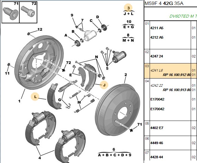 PABUCLU BALATA (228X42 MM) PEUGEOT PARTNER CITROEN BERLINGO 97-08 RENAULT MEGANE SCENIC 98-
