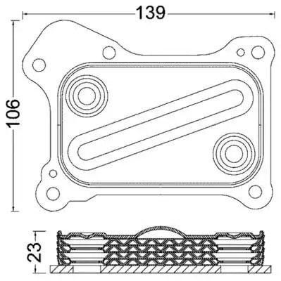 MAHLE Opel Corsa C 1.3 Cdti Yağ Soğutucu 115x143 mm CLC190000S