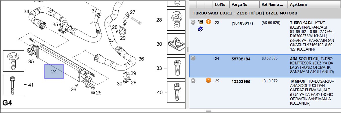 Turbo Sajr İnterkooler Radyatörü (Z13DTH Corsa D)