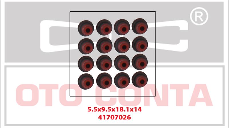 Otoconta Subap Keçesi Takım (16 Adet) (5.5X9.5X18.1X14 mm) (Citroën Berlingo, C3, C4, C Elyssé, Peugeot Partner, P206, P207, P208, P2008, P3008, P301, P307, P308, G8DA, GPDA, HHDA, MTDA, DV6ATED4, DV6B)