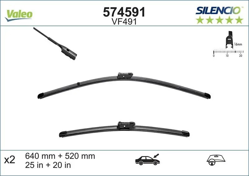 VALEO Audi A7, A6 2.0 Tfsi, A6 2.0 Tdi Ön Silecek Süpürgesi 640 mm