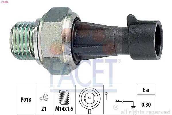 FACET Fiat Doblo 1.6 ve Citroen Jumpy 16 Yağ Basıncı Musuru 21 mm
