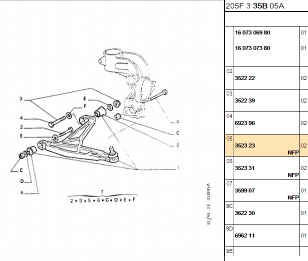 FEBI Citroen Saxo 1.4, Opel Astra H 1.4 ve Peugeot 106 1.4 Arka Salıncak Burcu P205-P309 (OS)