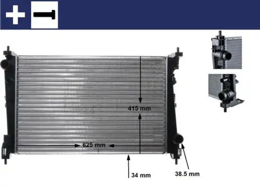 MAHLE Alfa Romeo Mito ve Fiat Grande Punto 1.4 Radyatörü 620×395×27 mm