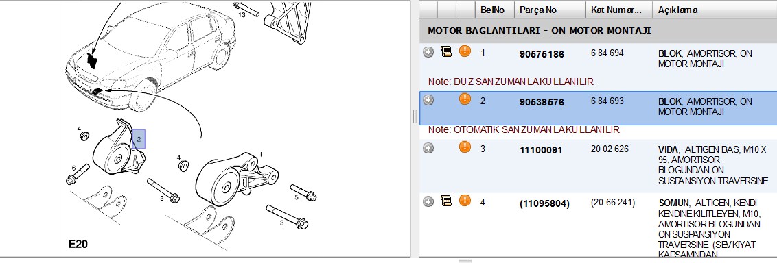 MOTOR TAKOZU ON OPEL ASTRA H Z18XER (684693)