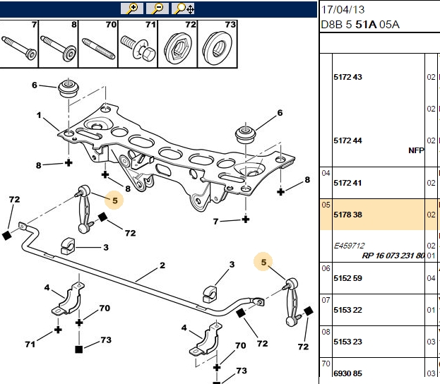 PSA Stabilizatör Bağlantı Çubuğu Arka Metal (Peugeot 406, Em, YM 95-)