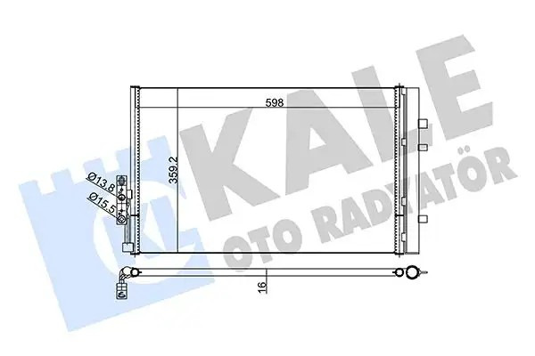 KALE Bmw X3 20i Bmw X4 20d Bmw X3 2.0sd Bmw X3 20d Ön Klima Radyatörü 578x375x16 mm Kurutuculu Alüminyum