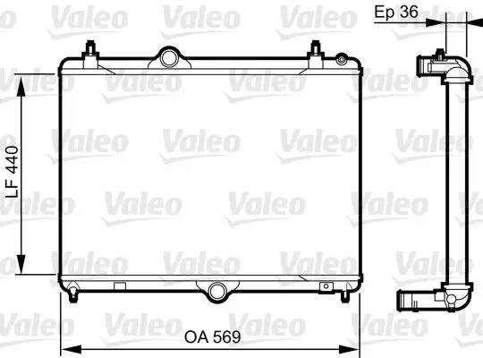 VALEO Peugeot 508 ve Citroen C5 1.6/2.0 Hdi Radyatör 555×394 mm