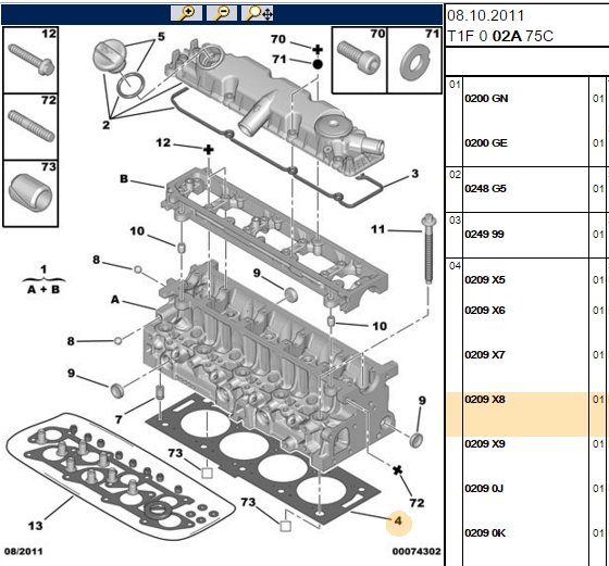 Silindir Kapak Contası (145 mm) (Peugeot P306, P406, Boxer, Citroën C5, Berlingo 20 HDI)