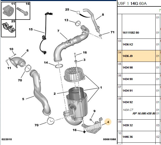 PSA Hava Filtre Kutu Bağlantısı Boxer 3 Jumper III