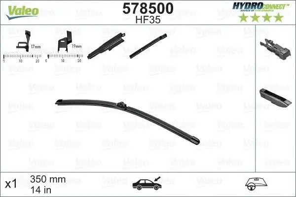 VALEO BMW 530i E60 ve Dacia Dokker 1.6 Ön Silecek Süpürgesi 350 mm