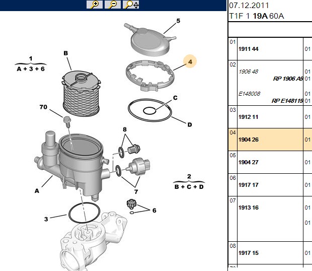 Mazot Filtre Kelepcesi Partner - Berlingo 1.9D