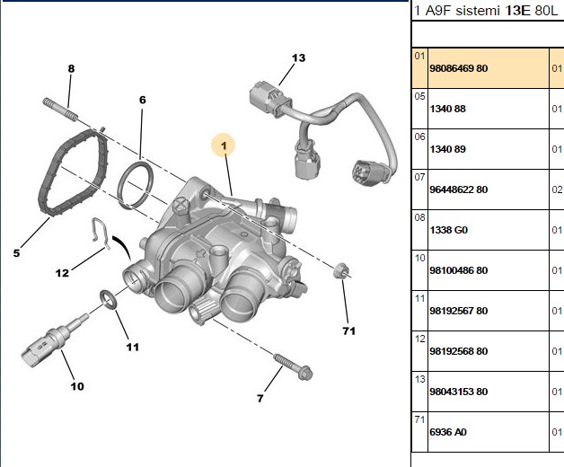 Su Dağıtıcı Ara Kablo (Peugeot EP3/EP6 Tüm Seri)