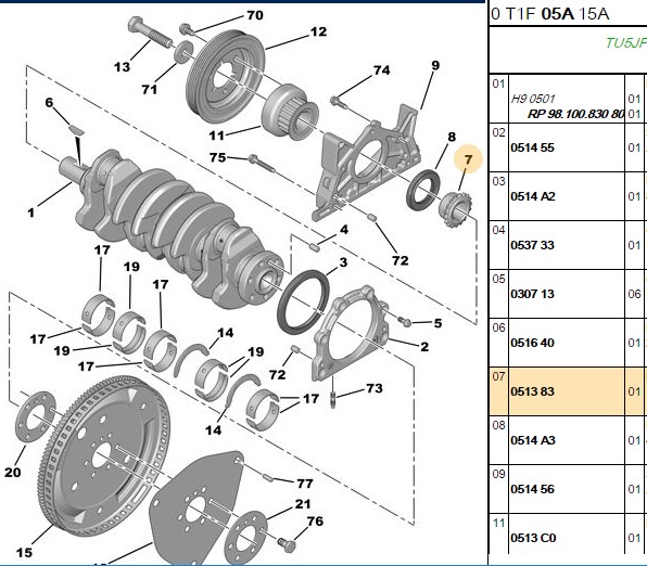 Bitapart Yağ Pompa Diskli Peugeot P207 P307 P308 Partner TU3JP TU5JP4