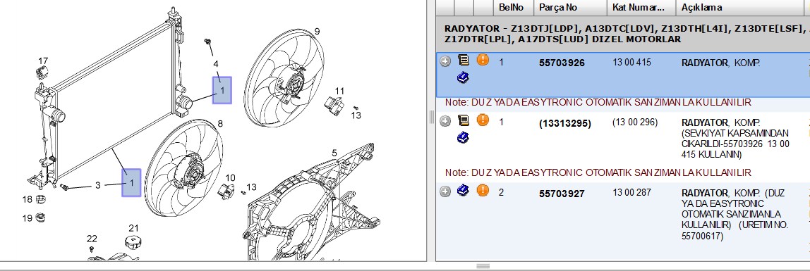 SU RADYATORU OPEL CORSA D 1.3D Z13DTJ A13DTC  (1300415)