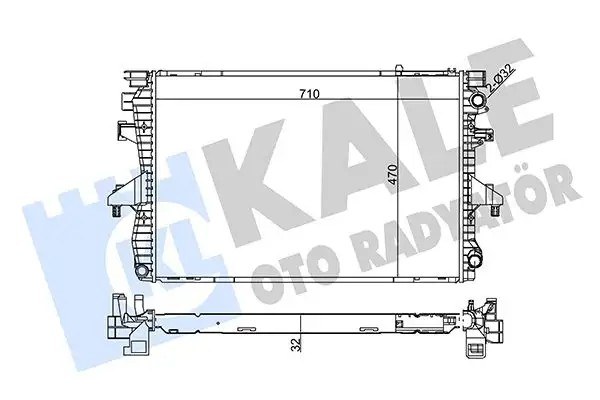 KALE Volkswagen Transporter T5 2.5 Tdi Radyatör 710x470x32 mm