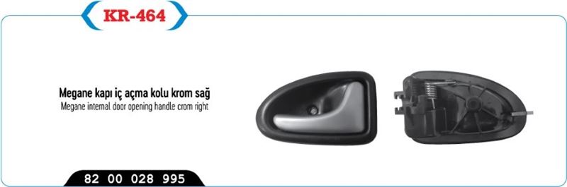 Kapı İç Açma Kolu Sağ (Krom) (Renault Mégane)