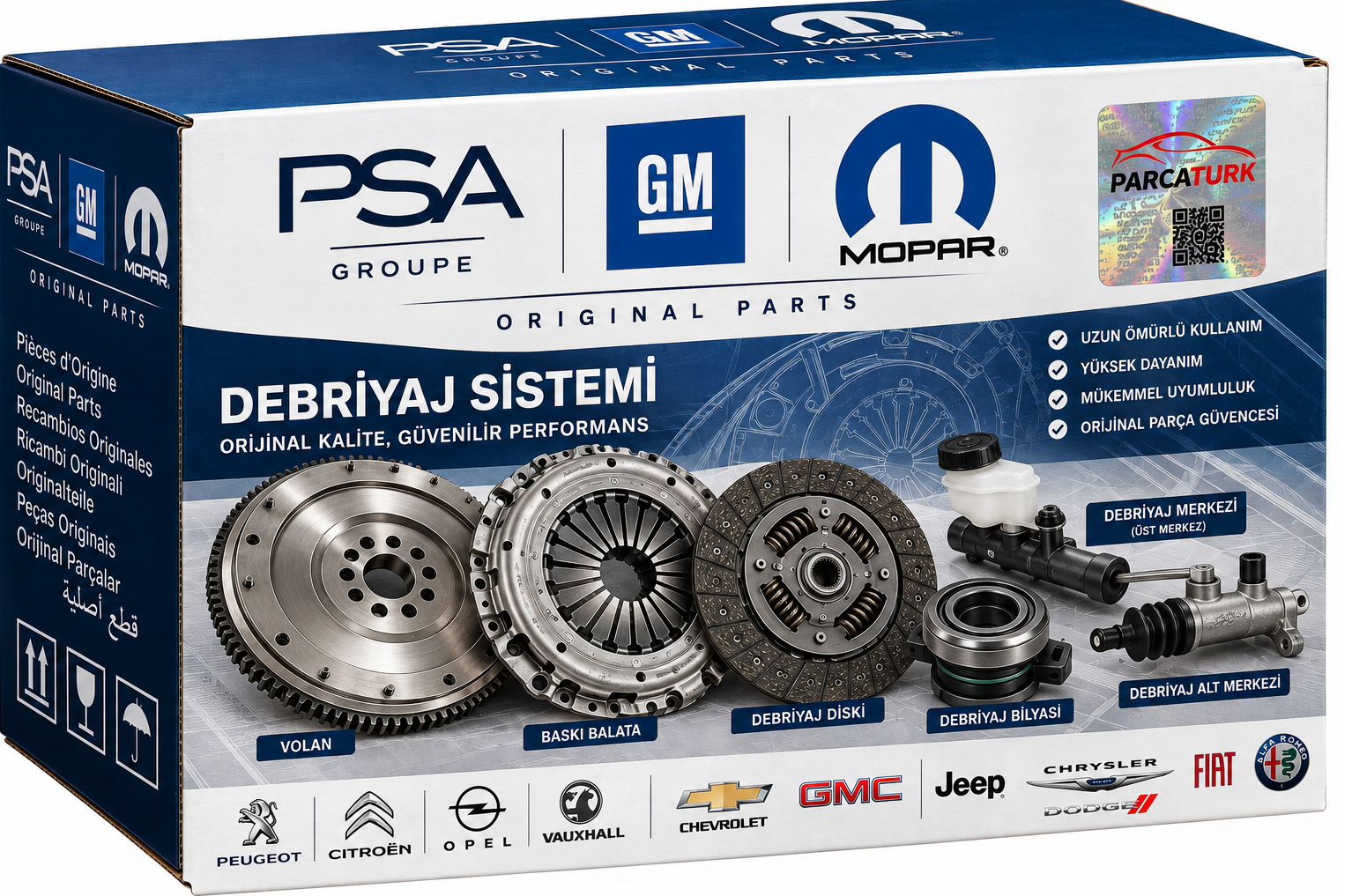 Debriyaj Kiti (DV6ATED4 1.6 HDI) (BE4L Şanzıman 207, 307, 308, Partner, Tepe, Partner M59, Expert 3, C3, C3 II, C3 (A51), C4, XSARA Picasso, Berlingo, B9, Jumpy)
