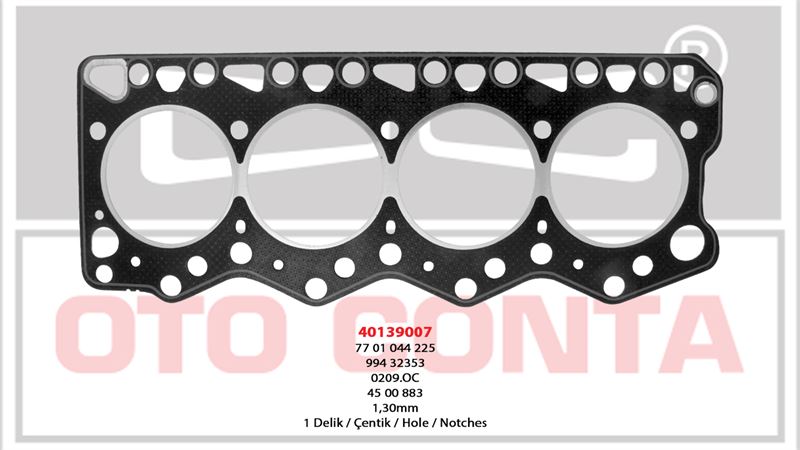 Silindir Kapak Contası 1 Delik (1.30 mm) (Peugeot Boxer I II, Citroën Jumper I II, Fiat Ducato I II 2.8 HDI, 2.8 TDI JTD)