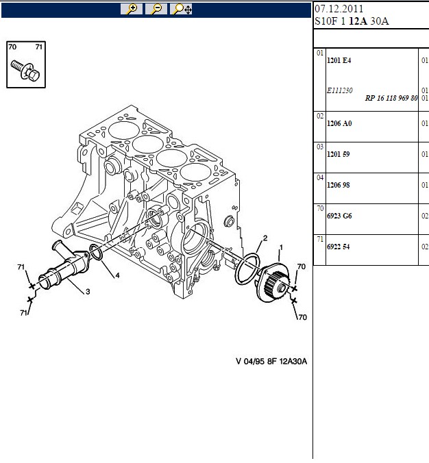 PSA Peugeot 106/206/307 Saxo Xsara Devirdaim Su Pompası Metal Çarklı 20 Diş