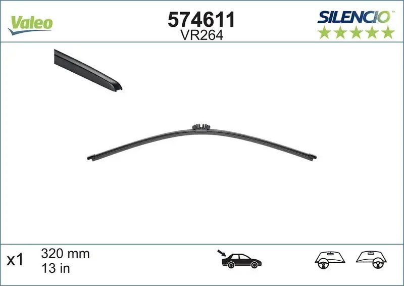 VALEO Audi A3 1.4 Tfsi, Q5 2.0 Tdi, Bmw X1 18i ve Mercedes GLA 200 Arka Silecek Süpürgesi