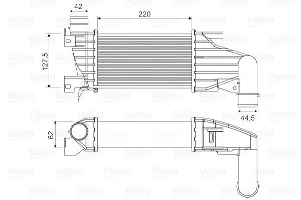 Valeo Turbo Radyatörü Hava Soğutmalı 127 mm